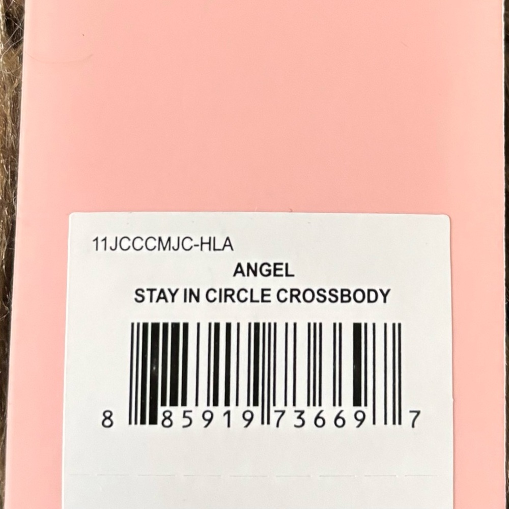 JUICY COUTURE Bag Stay in Circle Mini Crossbody - Ivory Cream Angel Deboss NWT - Picture 11 of 11